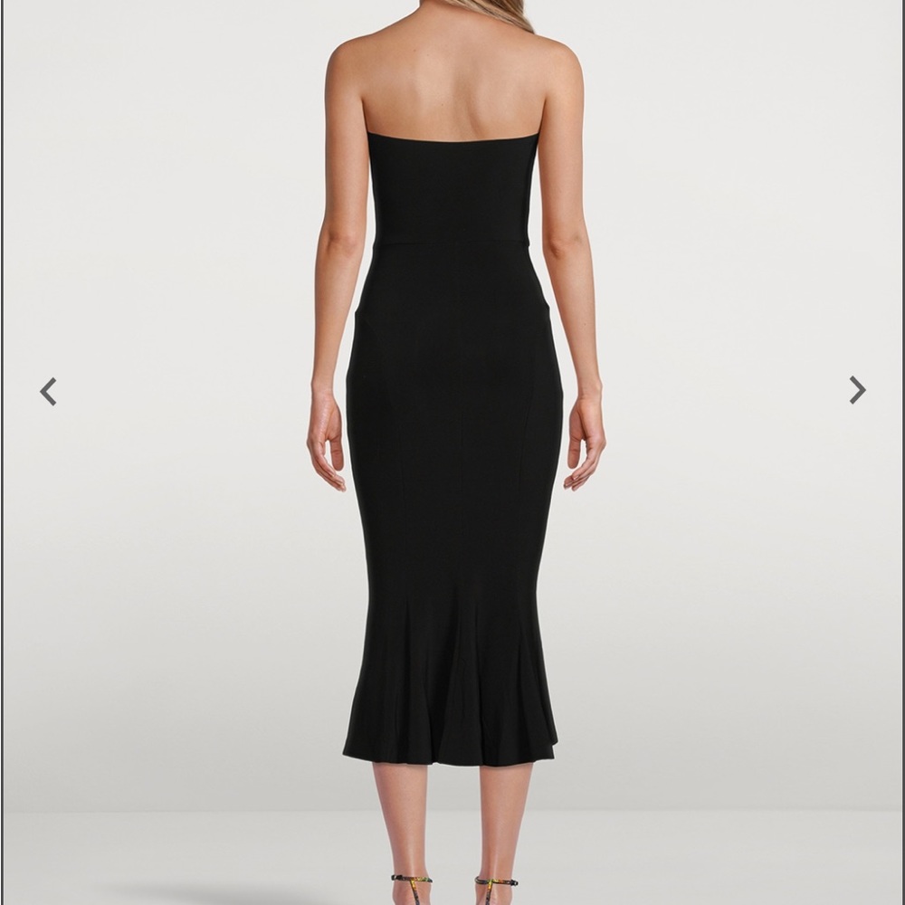 NWT Norma Kamali Black Strapless Dress - Picture 3 of 16